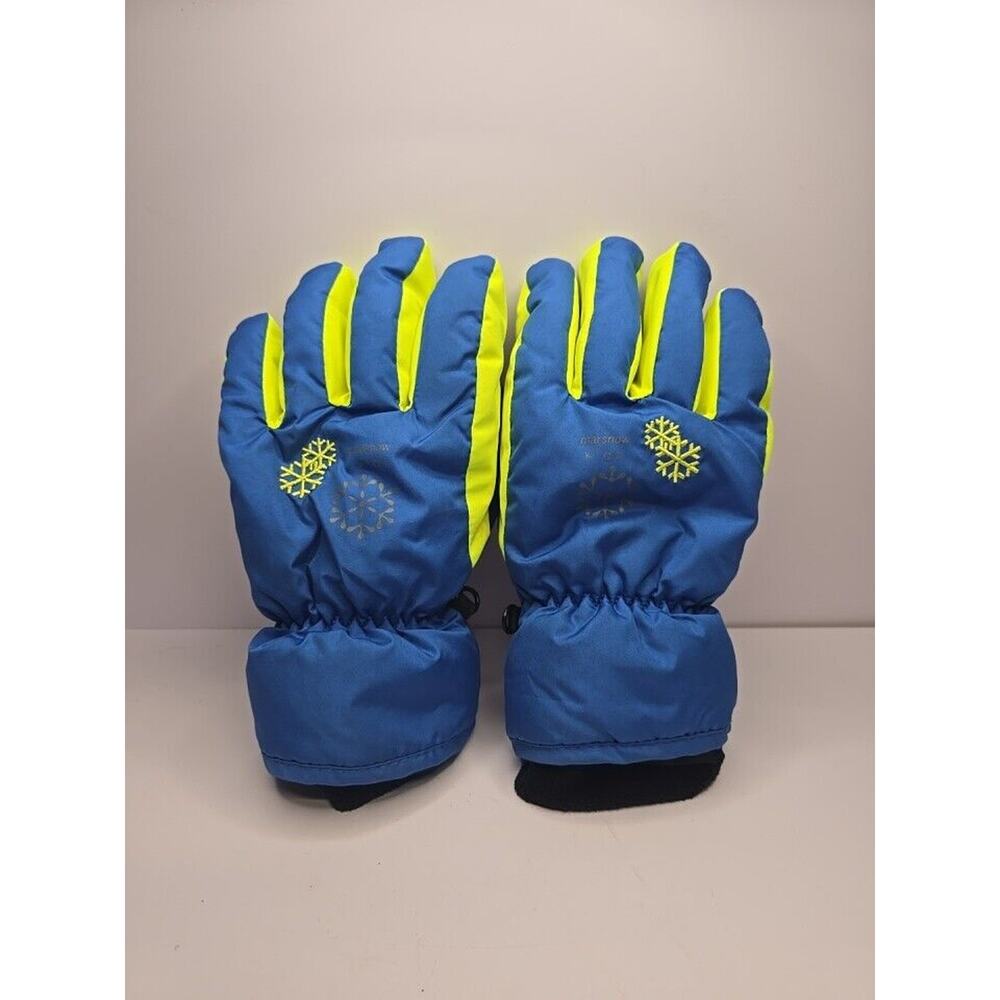 Marsnow Childrens Nylon Gloves Fleece Lined Blue,Black, And Yellow